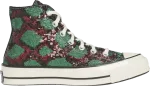 Кроссовки Converse Chuck 70 High Snake Pattern - Red Green, красный - фото