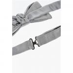 Галстук-бабочка из шелкового атласа Corneliani, серый - фото 3