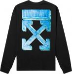 Лонгслив Off-White Marker Long-Sleeve Tee 'Black/Blue', черный - фото 3