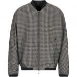 Бомбер с орлиным рисунком Emporio Armani, темный серый - фото