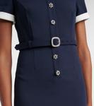 Миди-платье с поясом Self-Portrait, темно-синий - фото 5