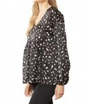 Леопардовая блузка-бэбидолл в черном цвете Entro - фото 4