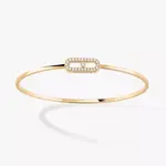 Браслет Messika Move Uno Pavé Flex, желтое золото/бриллианты - фото 2