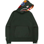 Худи BAPE Shark x Tiger Pullover Hoodie 'Olive Drab', зеленый - фото