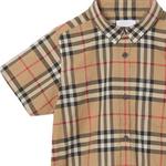 Детская рубашка Burberry, хаки - фото 6