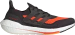 Кроссовки Adidas UltraBoost 21 'Carbon Solar Red', черный - фото