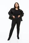 Брюки-сигареты H&M женские, черный - фото 4