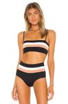 Топ бикини L*SPACE Rebel Stripe, цвет Black, Cream & Chestnut - фото