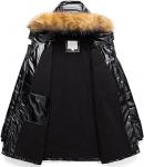 Пуховик со съемным капюшоном Chrisuno Plus Size, черный блестящий - фото 3