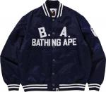 Куртка BAPE B.A. Nylon Varsity Jacket 'Blue', синий - фото