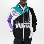 Куртка мужская Louis Vuitton, черный / белый / зеленый - фото 2