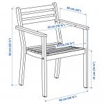 Стул с подлокотниками ASKHOLMEN IKEA, темно-коричневый - фото 5