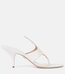 Сандалии из кожи Lyrai Ferragamo, Bianco Ottico - фото 4