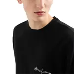 Джемпер с вышитым логотипом ARMANI EXCHANGE, черный - фото 6