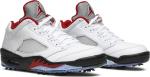 Бутсы Air Jordan 5 Low Golf Fire Red, белый - фото 8