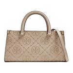 TORY BURCH Сумка тоут с монограммой Т тисненой кожи - фото 2
