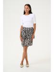 Юбка длиной до колена Kaffe, цвет black/white leopard - фото