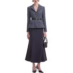 Self-portrait Женское платье с длинным рукавом Self portrait синий микс - фото 3