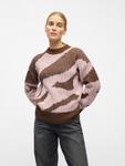 Свитер OBJECT OBJLeylo, коричневый/светло-розовый - фото 2