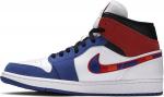 Кроссовки Air Jordan 1 Mid Multicolored Swoosh, синий - фото 3