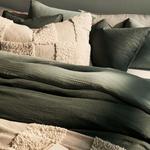 Комплект двуспального постельного белья H&M Home Linen, хаки - фото 5