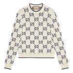 Свитер gg cotton knit sweater 'ivory cotton' Gucci, белый - фото