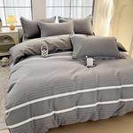 Antarctic Пододеяльник 150х200 см, плотный флис, полосатый серый - фото 3