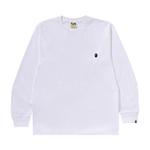 Футболка BAPE One Point Long-Sleeve Tee 'White' - фото