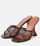 Люпита 95 мюли сетчатые Amina Muaddi, Mocha - фото 5