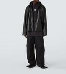 Кожаный худи-блузон Balenciaga, черный - фото 2