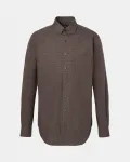 Мужская рубашка без утюжки Rushmore, коричневый - фото 4