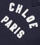 Трикотажное хлопковое платье Chloé Kids, темно-синий - фото 2