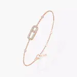 Браслет Messika Move Uno Pavé, розовое золото/бриллианты - фото