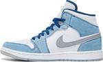 Кроссовки Air Jordan 1 Mid SE French Blue, синий - фото 3