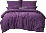 Комплект постельного белья RUIKASI, 3 предмета, 200х200/80x80, фиолетовый - фото