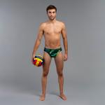 Плавки для водного поло мужские - Shark green WATKO, темно-синий / бирюзовый / неоново-зеленый - фото 3