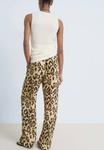 Брюки Mango FLUID ANIMAL- PRINT, Mottled Beige - фото 3