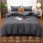 Комплект постельного белья Utopia Bedding, 3 предмета, 230х220/50x75 см, серый - фото 4
