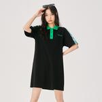 Nerdy Женское черное платье с короткими рукавами - фото 4