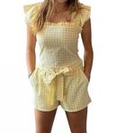 Клетчатые шорты желтые Sundays - фото