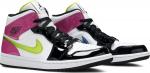 Кроссовки Air Jordan 1 Mid SE Cyber Active Fuchsia, белый - фото 8