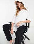 Белый оверсайз-топ с разрезами в рубчик по бокам ASOS DESIGN для беременных - фото 3