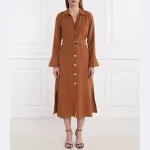 Платье-Рубашка с поясом Liu Jo, коричневый - фото