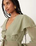 Glamorous блузка в стиле бохо в цвете шалфея - фото 2