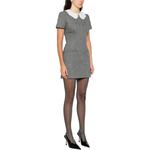 Мини-платье в елочку Self-portrait, серый - фото 4