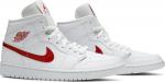 Кроссовки Wmns Air Jordan 1 Mid White University Red, белый - фото 8