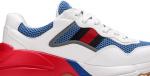 Кроссовки Gucci Rhyton White Blue Red Reflective, белый - фото 3