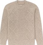 Свитер Aimé Leon Dore Cable Crewneck Sweater 'Oatmeal', загар - фото 2