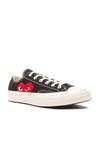 Низкие кеды Converse из плотной ткани с крупной эмблемой Comme Des Garcons Play, черный - фото 2