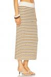 Юбка Alexis A.L.C., parchment & aged bronze stripe - фото 2